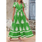Női alkalmi, V-nyakú, boho stílusú maxi ruha