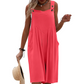 Ujjatlan, széles szárú jumpsuit a nyári szellőhöz