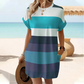 👗 30% KEDVEZMÉNY! ✨ Csíkos midiruha – Zsebekkel, bő szabású, nyaraláshoz, hétköznapi ✨