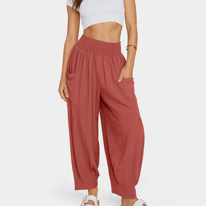 💖👖Laza női szabadidős nadrág harem stílusban, magas derékkal