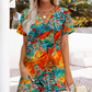 👗Új Megérkezés❣️Női Casual Laza Fazonú Rövid Ujjú Ruha