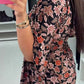 👗V-nyakú, nyomtatott maxi ruha 3/4 hosszú ujjakkal