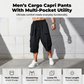 Férfi Casual Cargo Capri Shorts