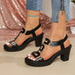 👡 Vastag sarkú női szandál T-alakú pánttal – rugalmas hátsó rész, párnázott talp és T-alakú fém pánt – kényelem reggeltől estig 💃