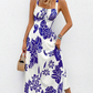 🌺 KORLÁTOZOTT IDEIG 50% KEDVEZMÉNY! 👗 Női virágos spagettipántos ruha – ráncolt hát, A-vonalú, könnyű 🌼