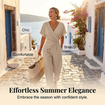 ⏰🔥KORLÁTOZOTT IDEIG 30% KEDVEZMÉNY! 💃 Elegáns V-nyakú, derékkiemelő ruha – Azonnal nőies, előnyös megjelenés ✨👗