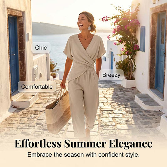 ⏰🔥KORLÁTOZOTT IDEIG 30% KEDVEZMÉNY! 💃 Elegáns V-nyakú, derékkiemelő ruha – Azonnal nőies, előnyös megjelenés ✨👗