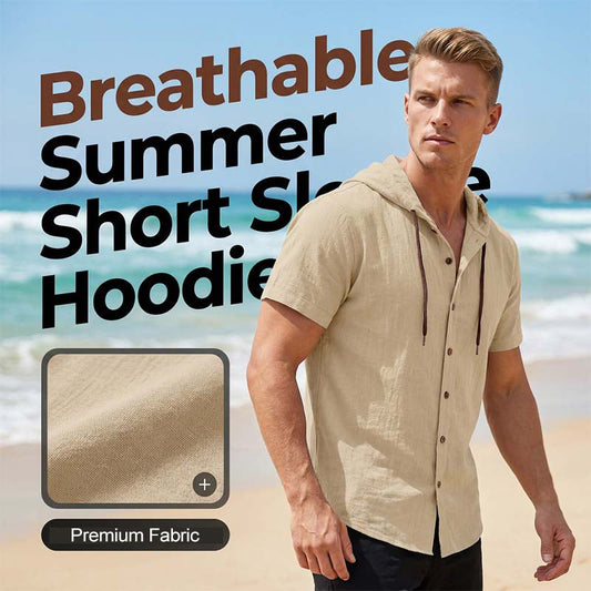 👕Férfi Kapucnis Pulóver Nyárra ✅ Légáteresztő Vászon | Kényelmes & Elegáns Stílus 🏖️ -30% 🔥