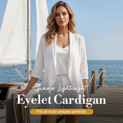 🌸 KORLÁTOZOTT IDEIG 30% KEDVEZMÉNY! ✨ Női nyári könnyű lyukacsos kardigán – Légáteresztő, nyitott, stílusos fedődarab 🌊