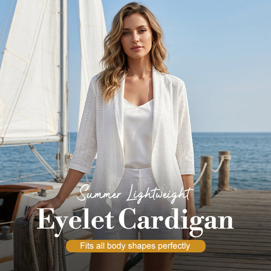 🌸 KORLÁTOZOTT IDEIG 30% KEDVEZMÉNY! ✨ Női nyári könnyű lyukacsos kardigán – Légáteresztő, nyitott, stílusos fedődarab 🌊