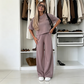 👗 MOST 30% KEDVEZMÉNY! 🏆 Női felső és széles szárú nadrág szett – Laza, sokoldalú és tökéletes nyárra, strandra vagy hétköznapi elegáns stílushoz – könnyed megjelenés 🌸