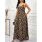 👗 30% KEDVEZMÉNY 🐆 Leopárdmintás maxiruha – V-nyak, spagettipántok & oldalsó zsebek – Könnyű & folyós anyag – tökéletes nyárra, strandra vagy egy merész estére 🌿