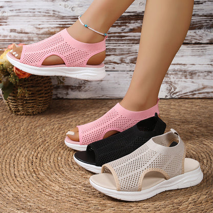 👡 Női nyitott orrú, légáteresztő hálós szandál | Kényelmes és könnyű