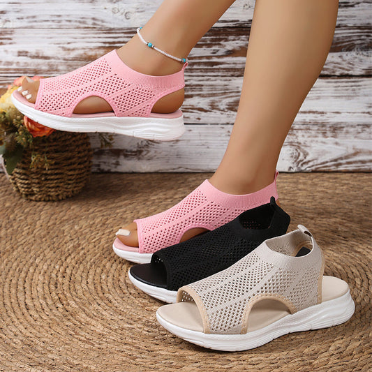 👡 Női nyitott orrú, légáteresztő hálós szandál | Kényelmes és könnyű