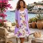 🔥Női elegáns sifon ruha és kardigán szett – 2 darab🌺👗