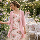 🔥Női elegáns sifon ruha és kardigán szett – 2 darab🌺👗