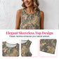 👚 MOST 30%-OS KEDVEZMÉNY! 👖 Női nyomott mintás ujjatlan felső és széles szárú nadrág szett – Laza és légáteresztő – Tökéletes nyári, strand- vagy üdülőruhának – könnyed elegancia 🌸