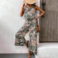 👚 MOST 30%-OS KEDVEZMÉNY! 👖 Női nyomott mintás ujjatlan felső és széles szárú nadrág szett – Laza és légáteresztő – Tökéletes nyári, strand- vagy üdülőruhának – könnyed elegancia 🌸