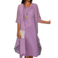 👗 Tökéletes kombináció: Csipkefelső & könnyed sifonréteg – Tiszta elegancia!