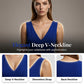 👗 LIMITED-TIME 50% OFF! ✨ Sleeveless Ruched Bodycon Dress – Deep V-Neck, Curve-Hugging, Elegant 💃