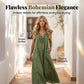 👗 MOST 30%-OS KEDVEZMÉNY! 🌸 Női kényelmes, ujjatlan, V-nyakú fodros ruha – Lenge és könnyű – Tökéletes nyári napokra, strandra vagy villásreggelire – bájos és könnyen viselhető 💃