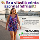 🌺Ujjatlan, V-kivágású, mintás fürdőruha | Gyorsan száradó, kényelmes, strapabíró | S–3XL