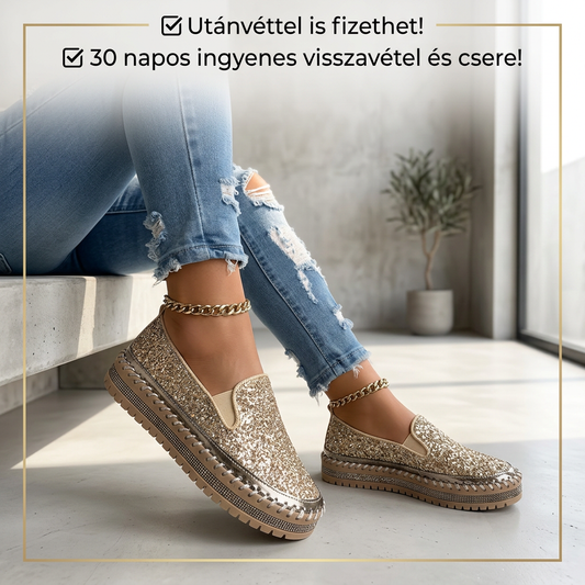 🚶‍♀️Kényelmes kényelmes női alkalmi cipő - flitterekkel díszítve
