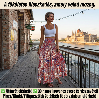 🔥🌸Női szoknya magas derékkal és nyomtatással