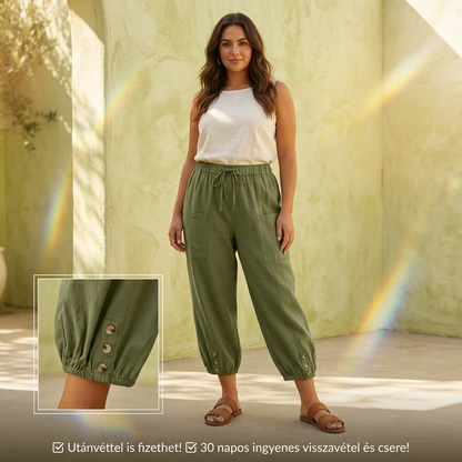 🔥 [S-5XL] 👖 Női alkalmi, laza, széles szárú nadrágok 🍃