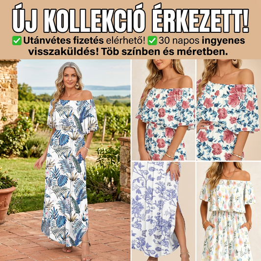 🔥Nyári Bohém Tengerparti Hasítékos Maxi Ruha